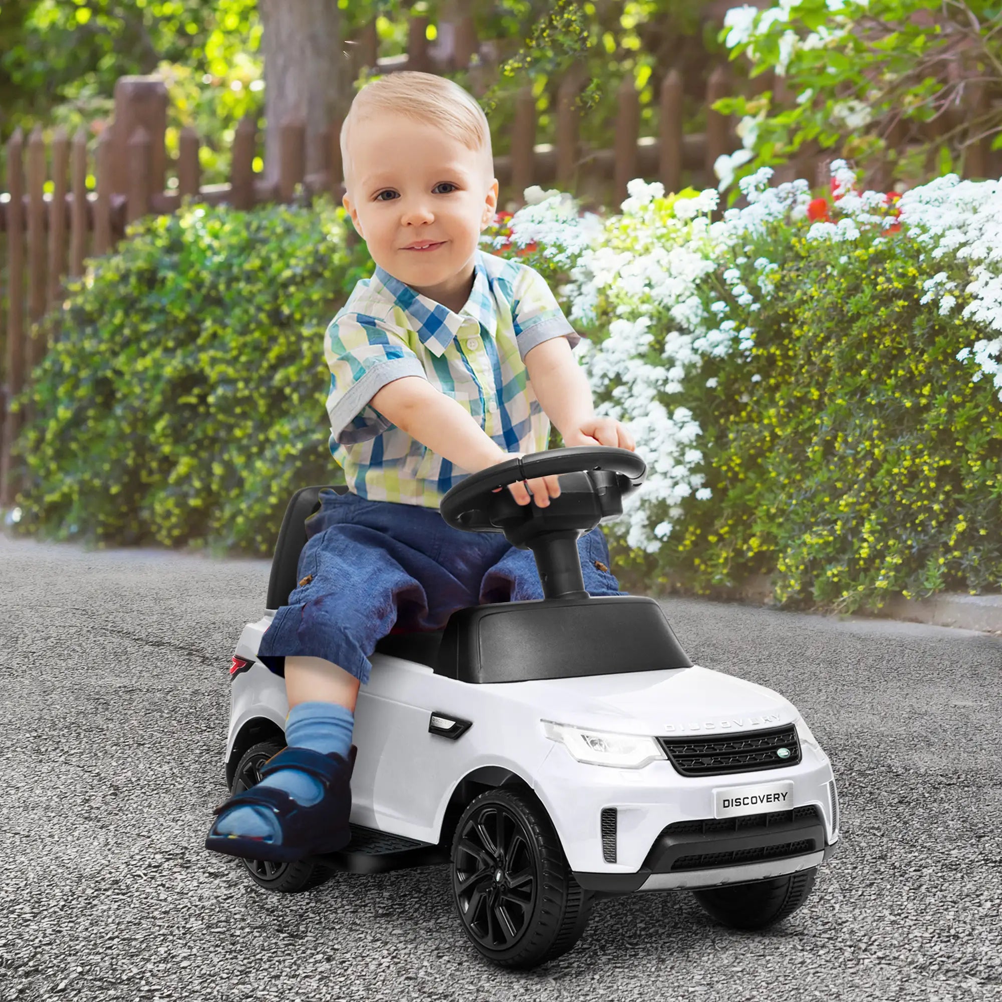 6V kids ride-on and sliding car for toddlers with headlights and horn