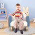 Kids upholstered rocking chair with velvet plush fabric