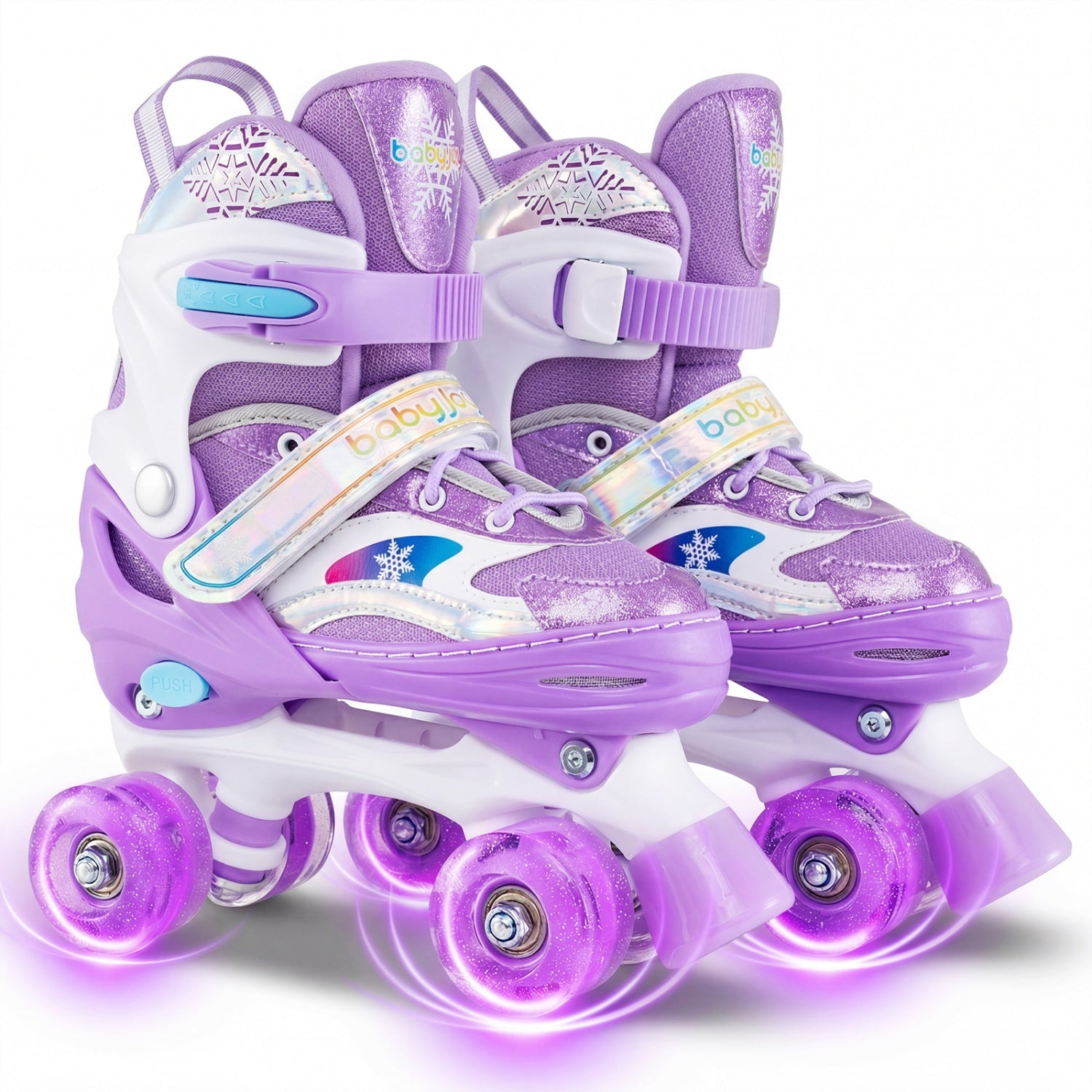 Adjustable roller skates designed to grow with kids feet