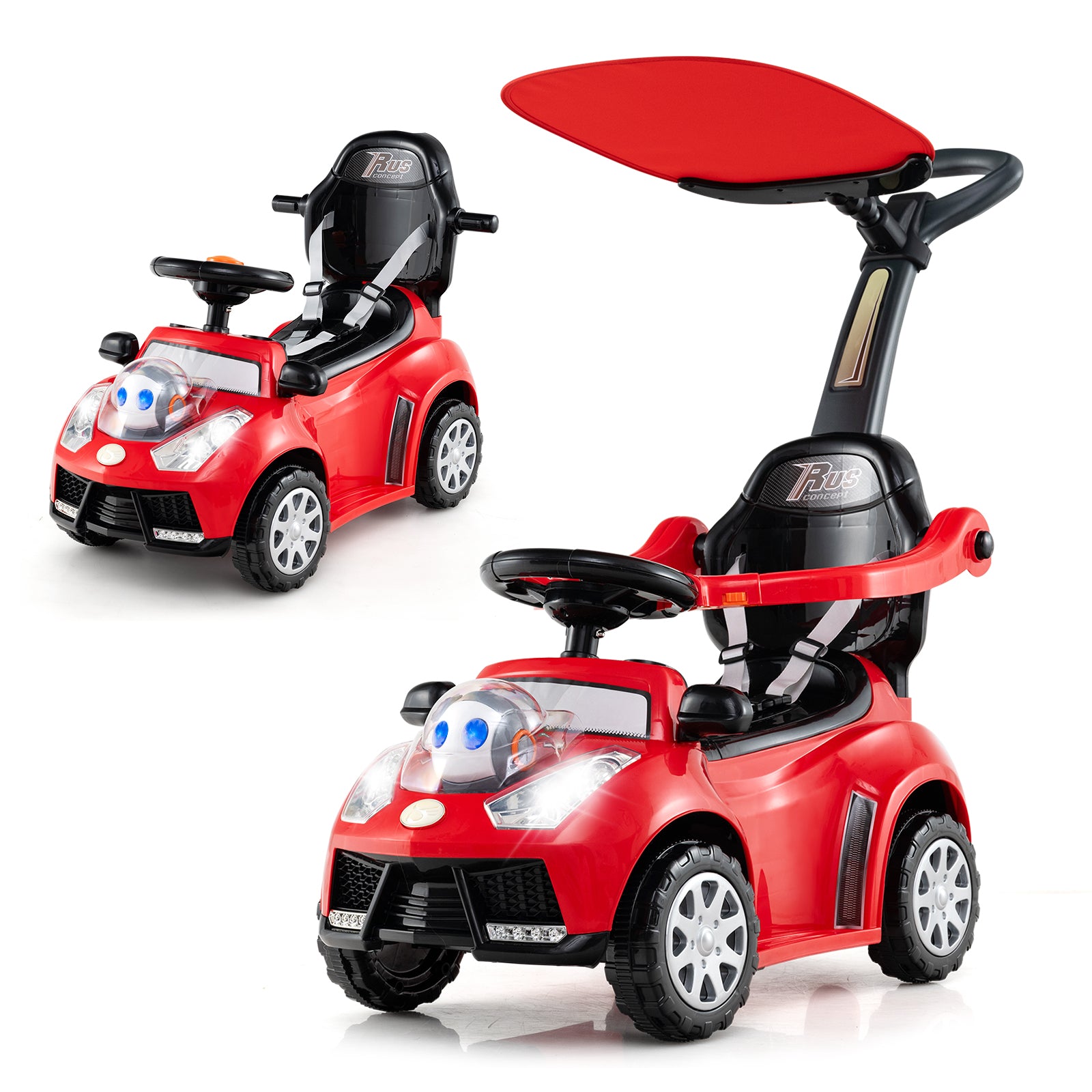 outdoor play with toddler ride on toy