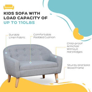 Kids sofa in playroom setup