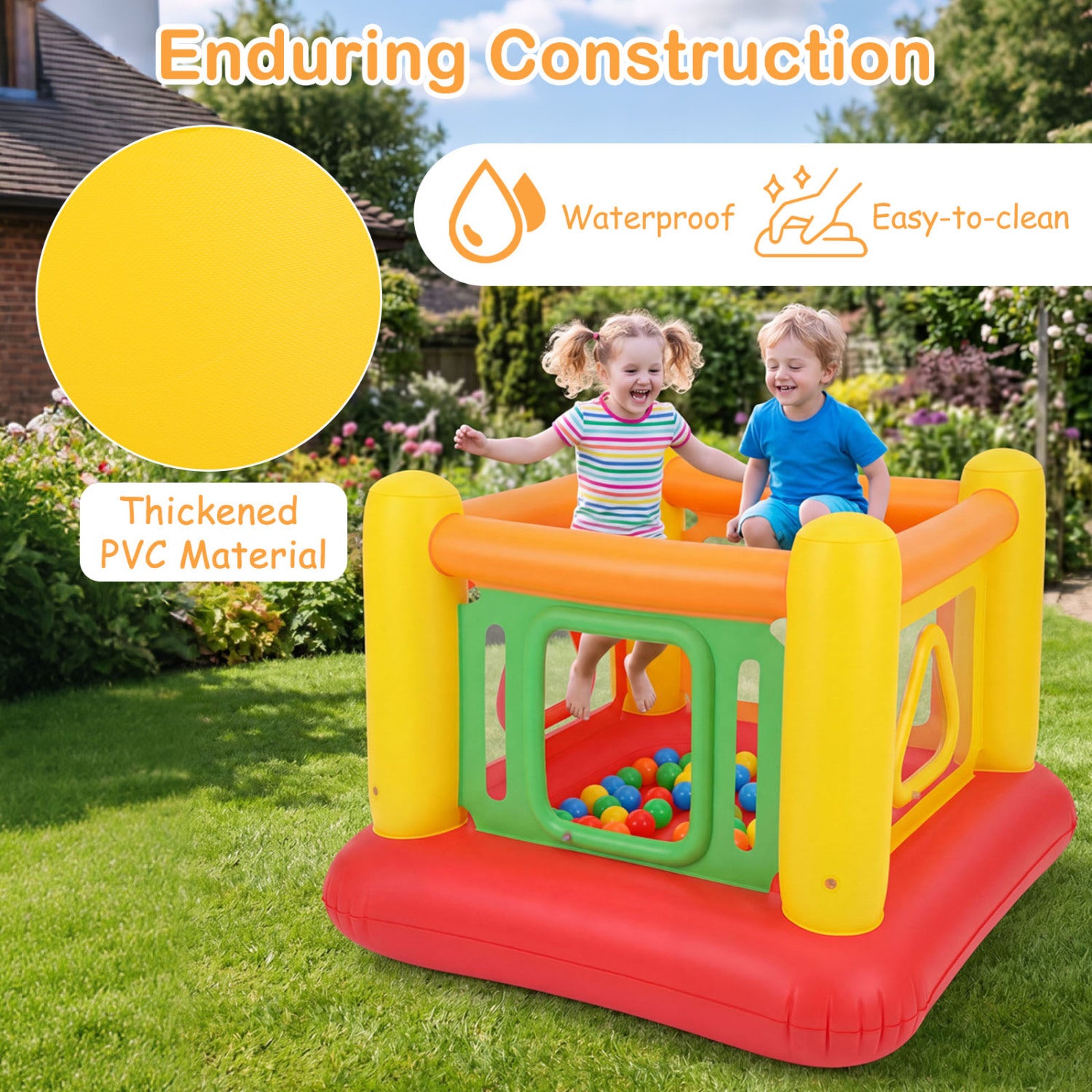 Soft inflatable bouncer designed for safe jumping fun