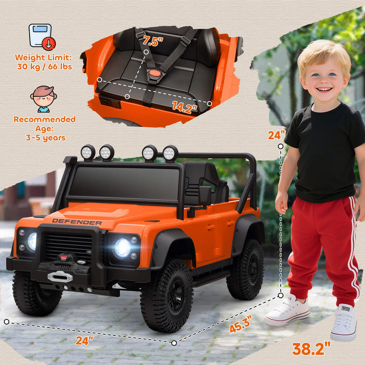 Kids ride-on SUV with horn and steering wheel sound