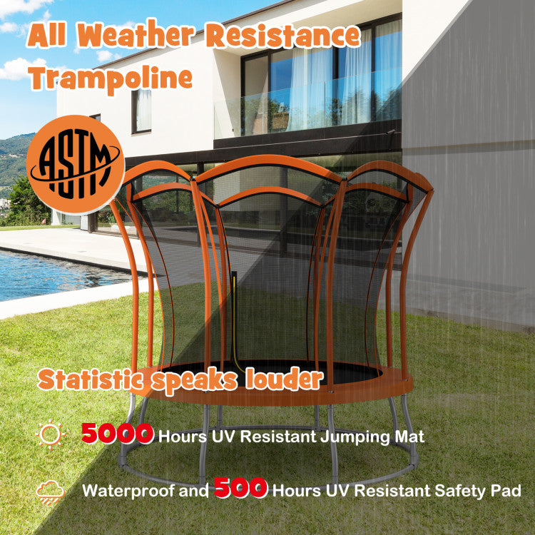 kids trampoline with high enclosure net