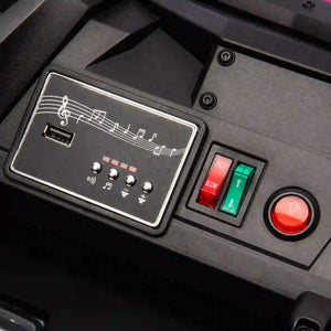 Kids riding the electric UTV outdoors for fun and adventure