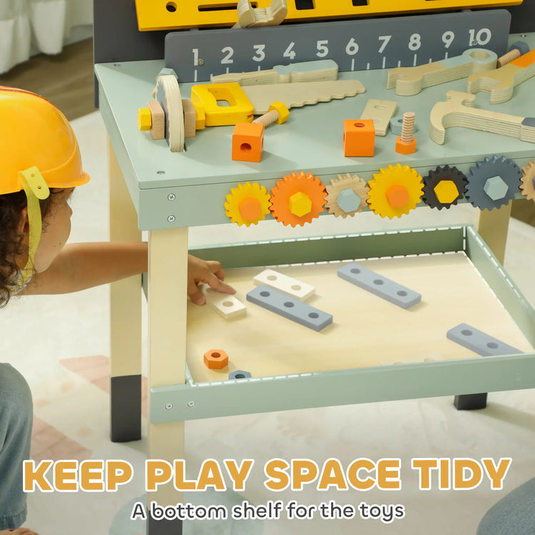 Kids workshop toy set with play tools