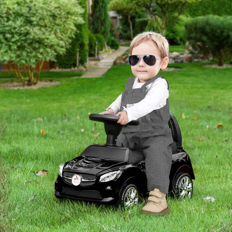 Kids push car toy with music, headlights, and steering wheel