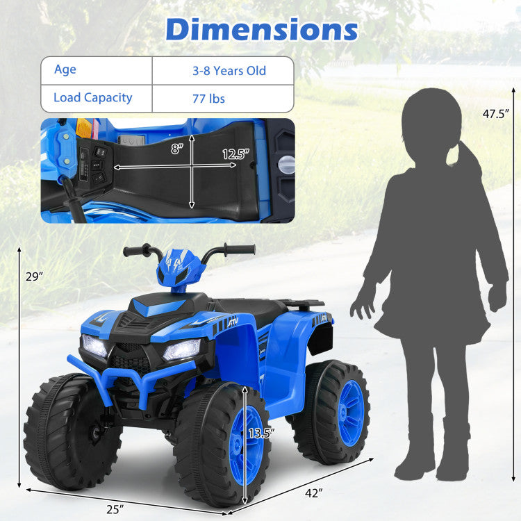 Kids ride-on ATV with dual speed settings