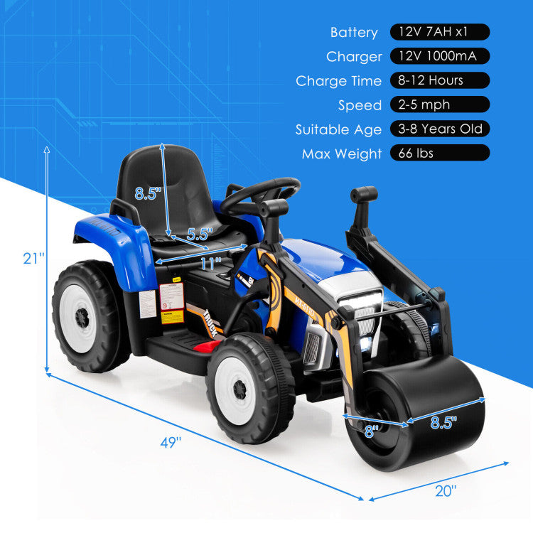 Kids ride-on construction truck toy for pretend play