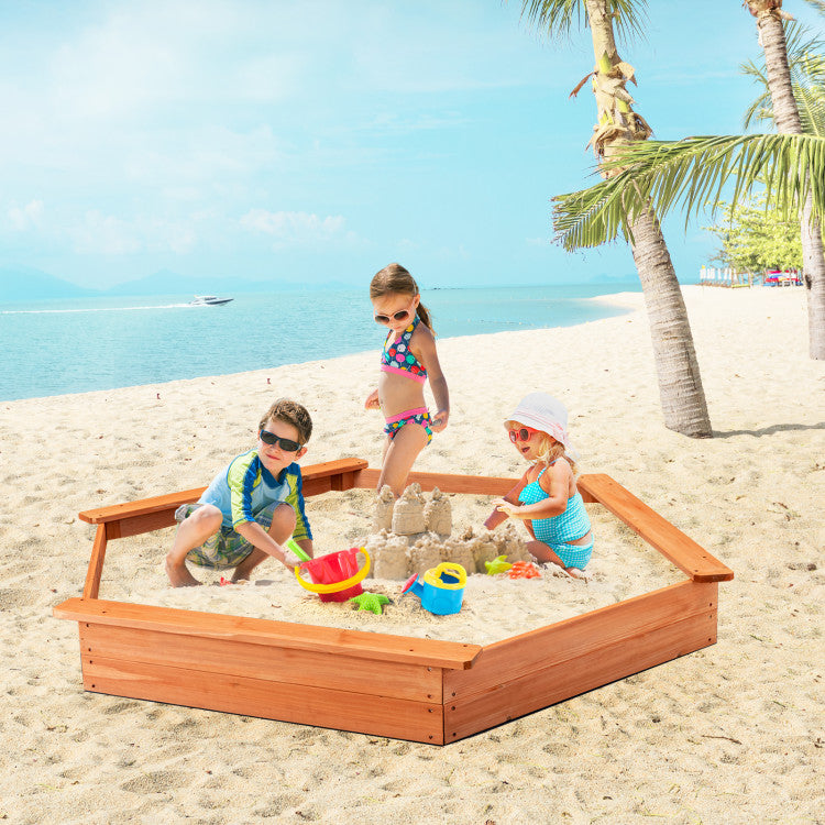 Kids sandbox fun with friends and family