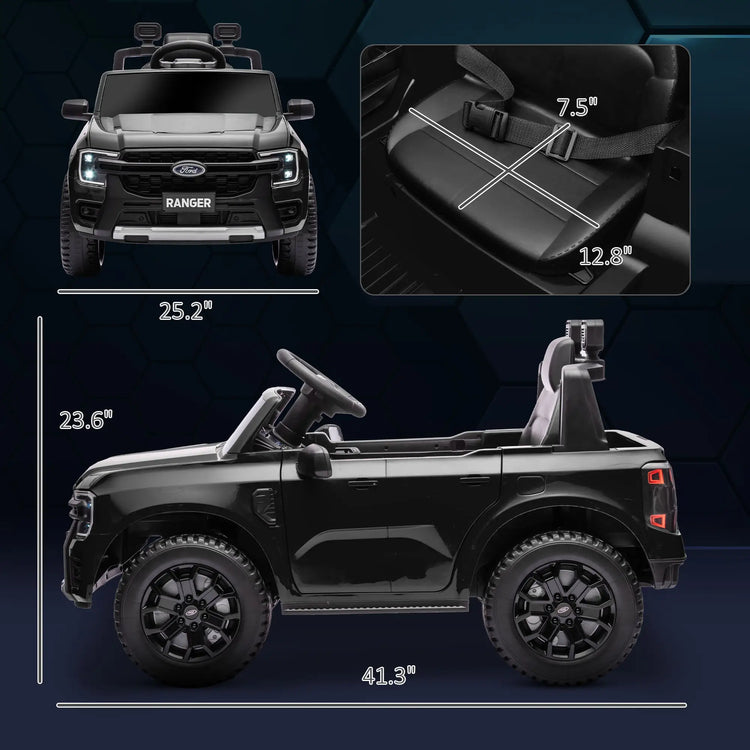 Ride-on truck for kids with rear toy storage