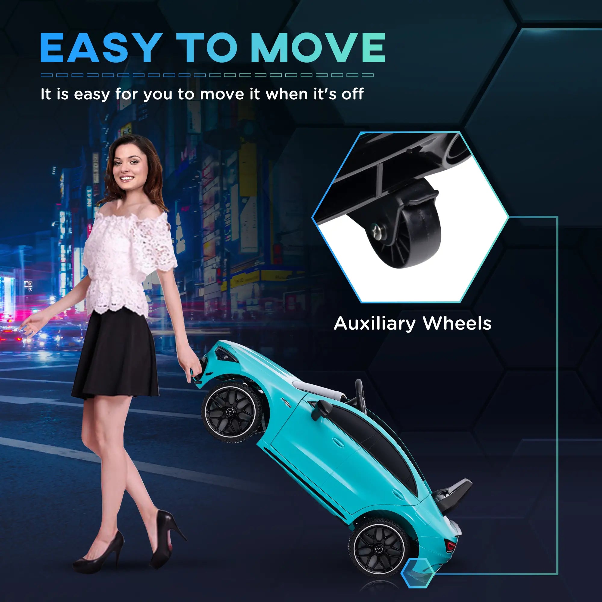 KidsRideZone Mercedes AMG electric car luxury toy for children.