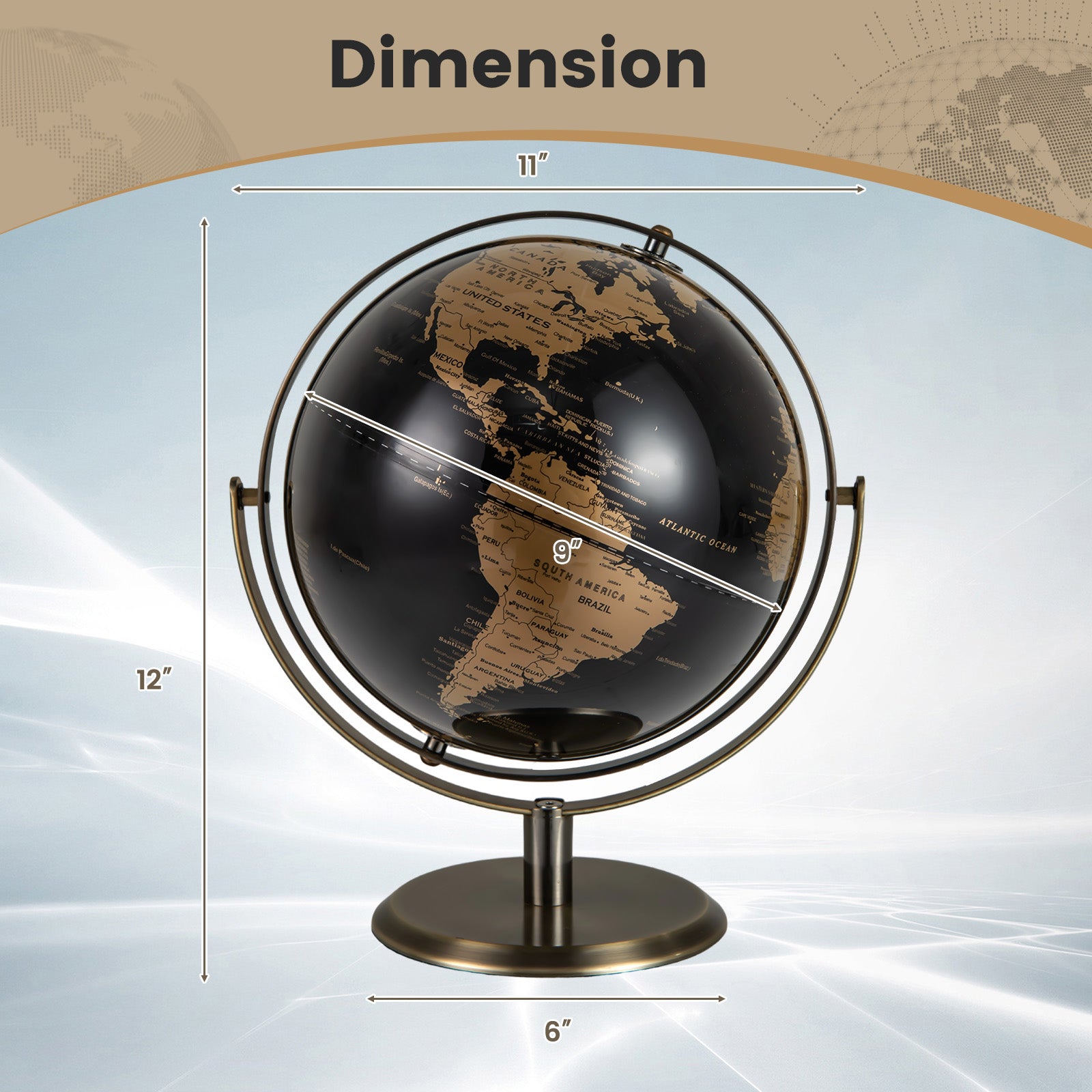 Educational world globe designed for students and teachers