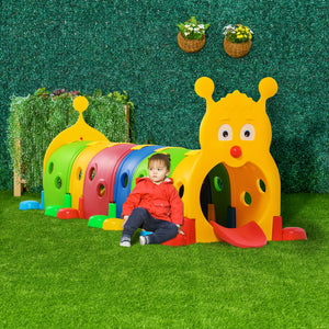 Child playing with a colorful play