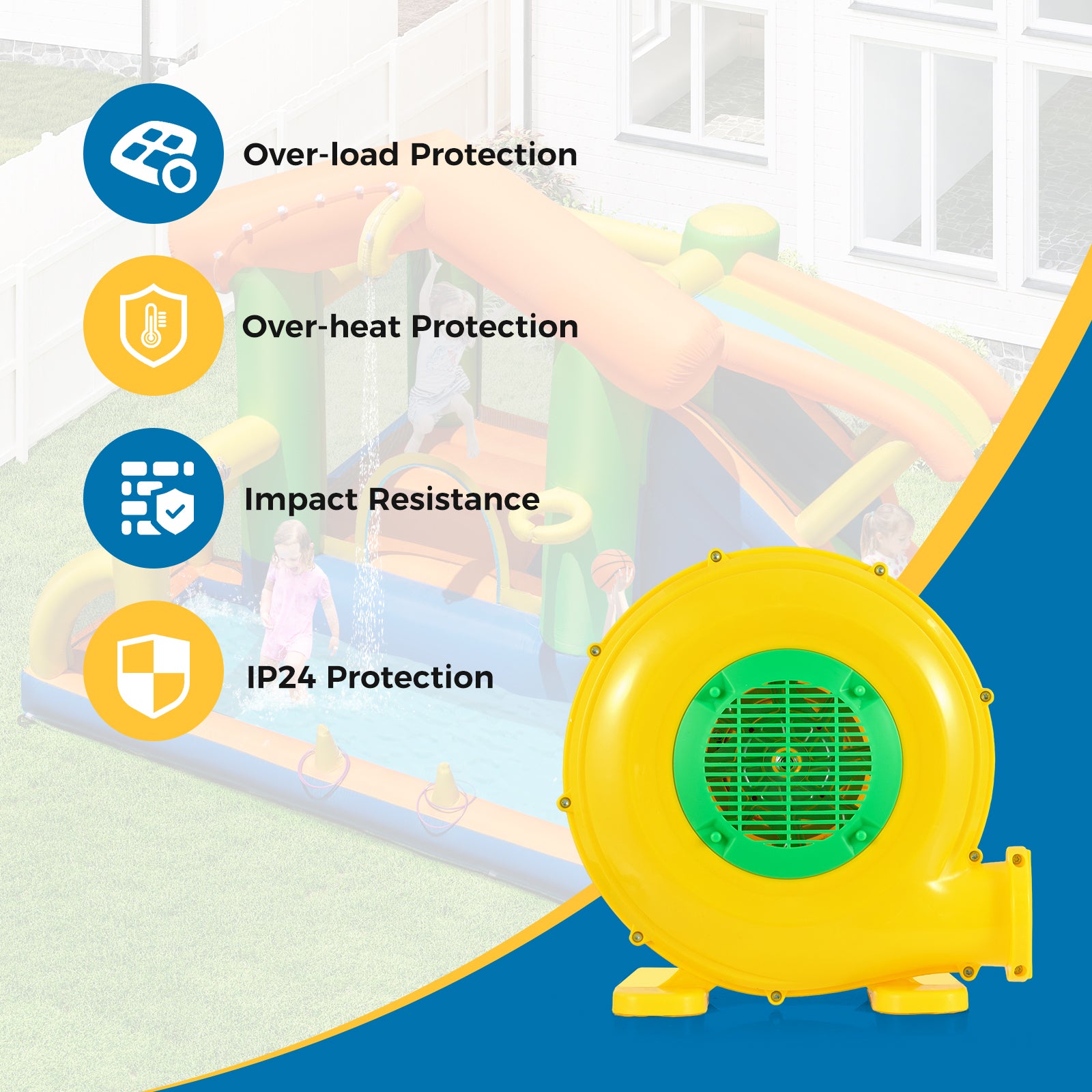 Air pump designed for inflatable bounce houses1