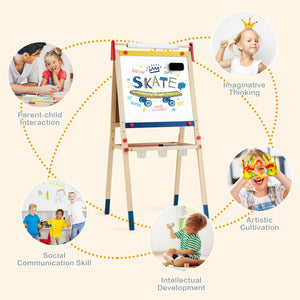 Magnetic learning board with alphabet stickers for children