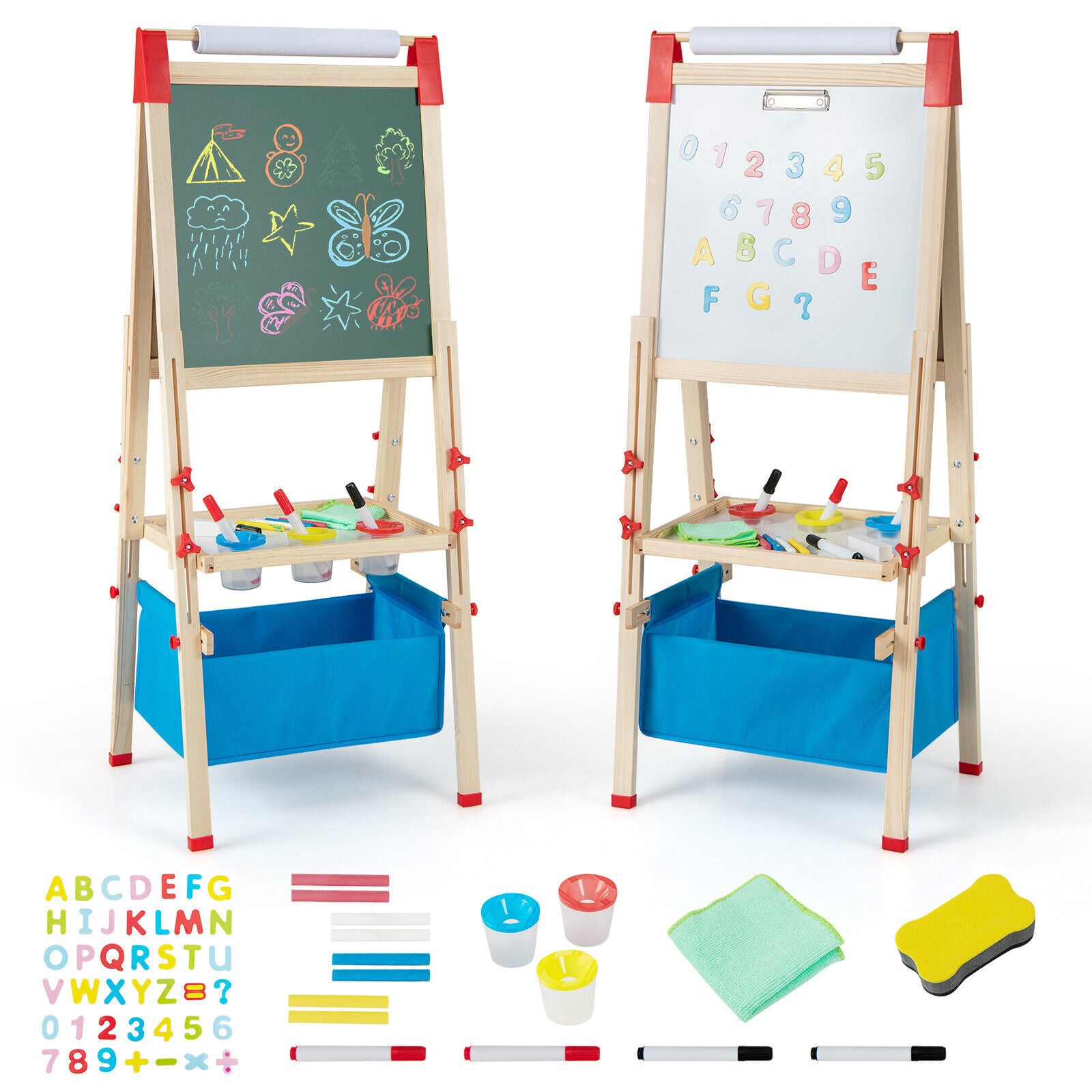 Magnetic whiteboard easel for children's learning and creativity