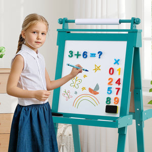 Magnetic whiteboard easel for kids drawing and learning1