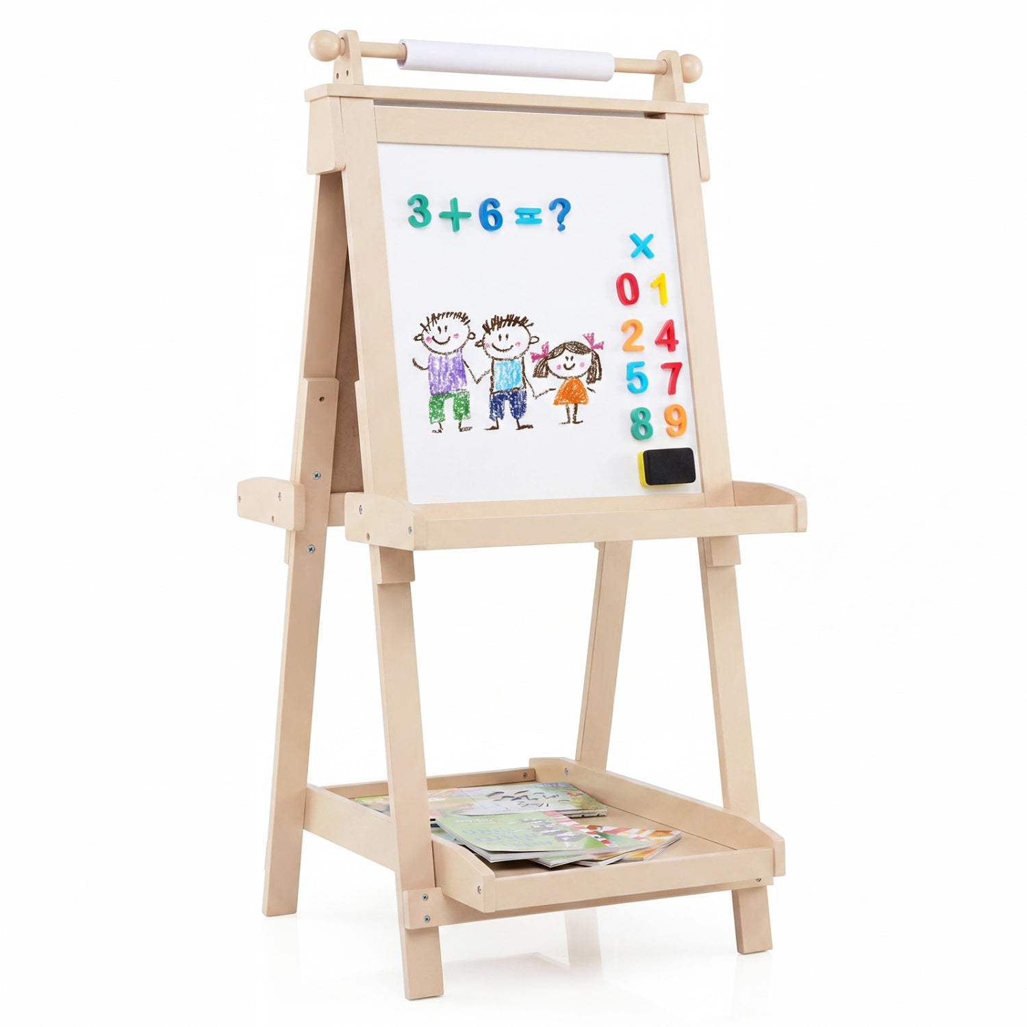 Magnetic whiteboard easel for kids drawing and learning3