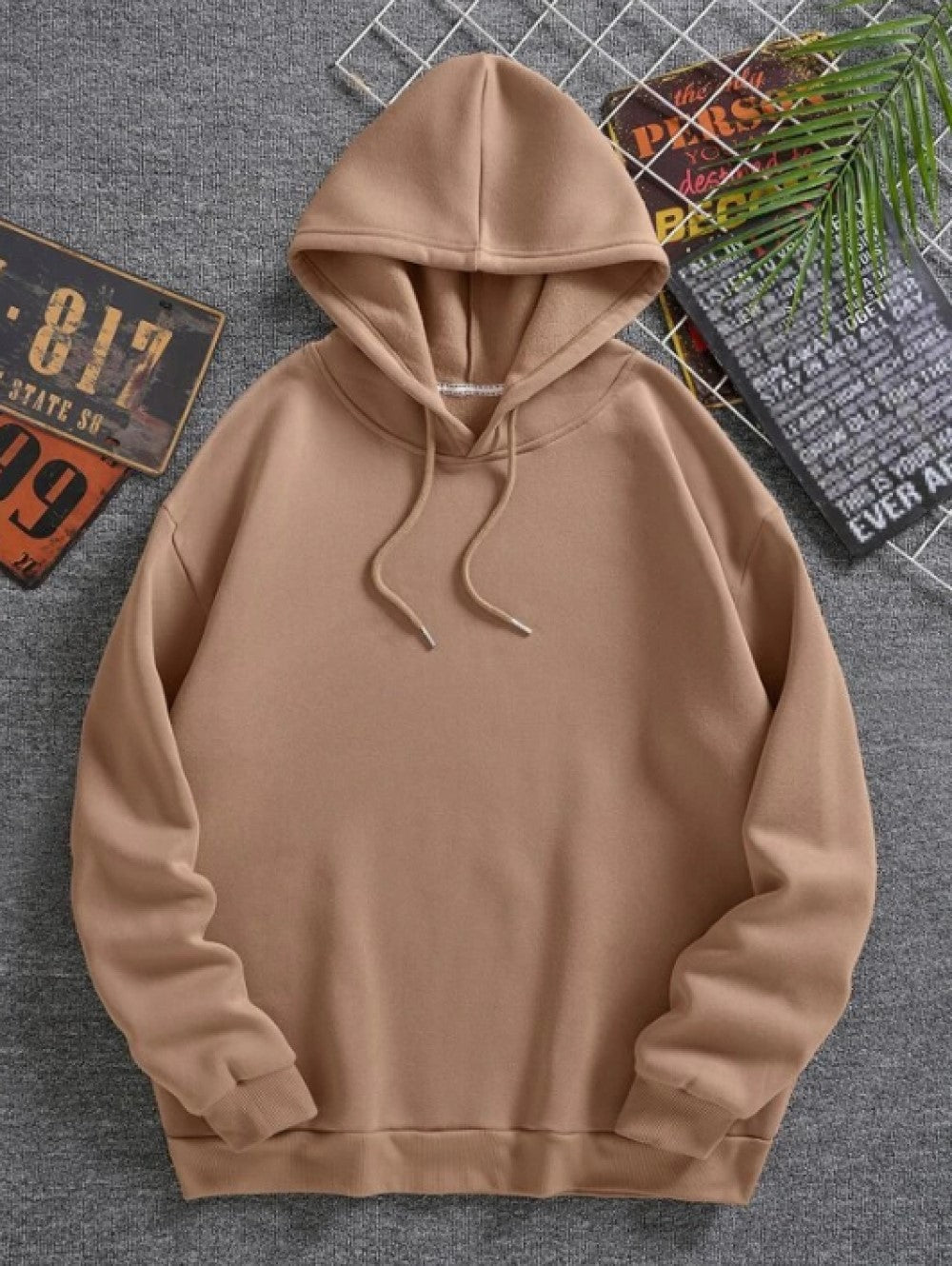 Men Drawstring Thermal Hoodie