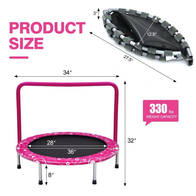 Mini foldable trampoline for kids