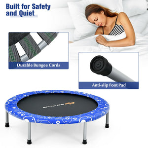 Mini trampoline with detachable handle