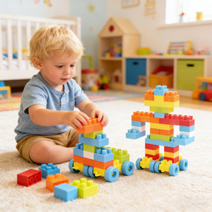 Montessori building blocks for toddlers promoting early learning and creativity