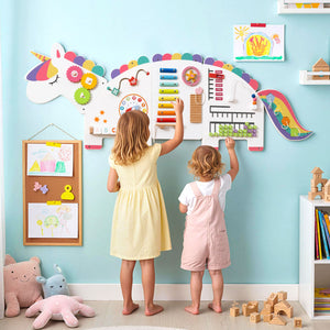 Montessori wooden wall activity board for early childhood learning