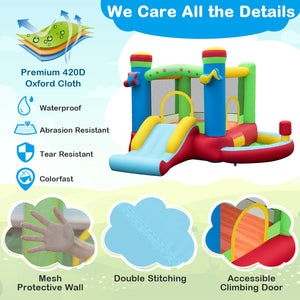 Complete music-themed inflatable play castle
