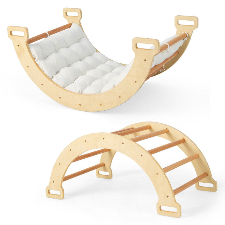 2-in-1 Toddler Arch Rocker with Soft Cushion – Safe and Fun Indoor Playset for Kids