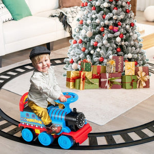 6V ride-on toy train with tracks