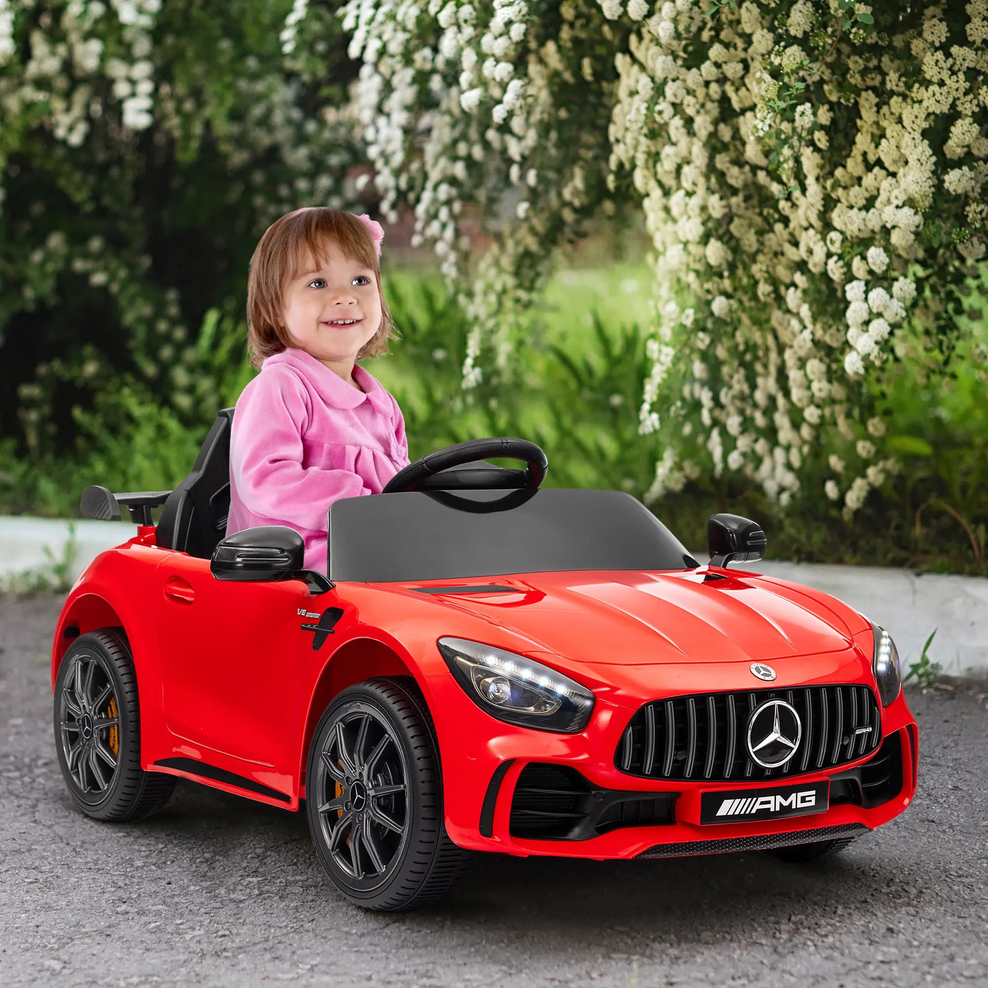 one seater kids electric car featuring horn and music options