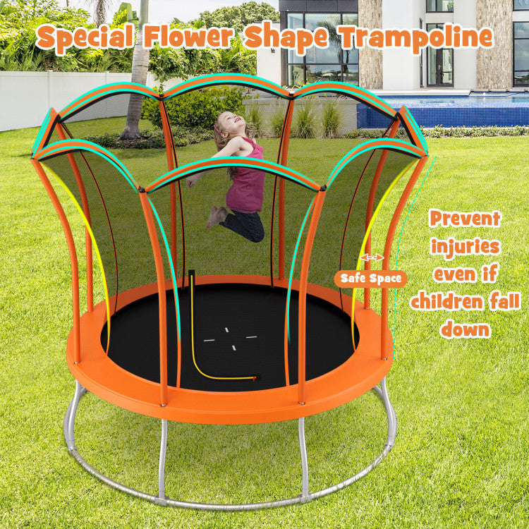 outdoor kids trampoline with safety net
