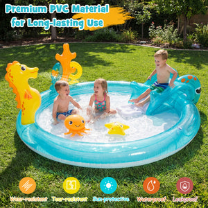 Outdoor inflatable pool for summer water activities