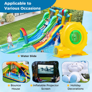 Inflatable blower with overload protection system