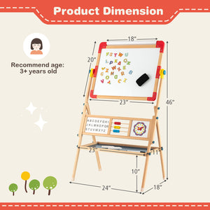Kids art easel with drawing paper roll for endless creativity