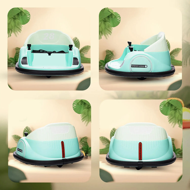Parent-controlled toddler ride-on bumper car for safe play