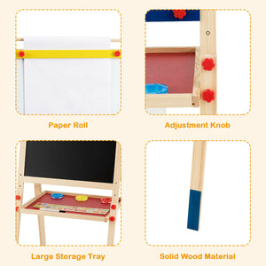 Pine wood art easel with durable triangular frame