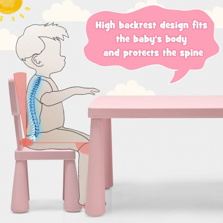 Multipurpose pink kids desk for drawing