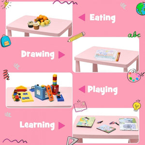 Durable pink activity table for little girls