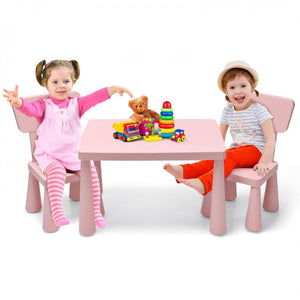 Pink ergonomic play table for small children