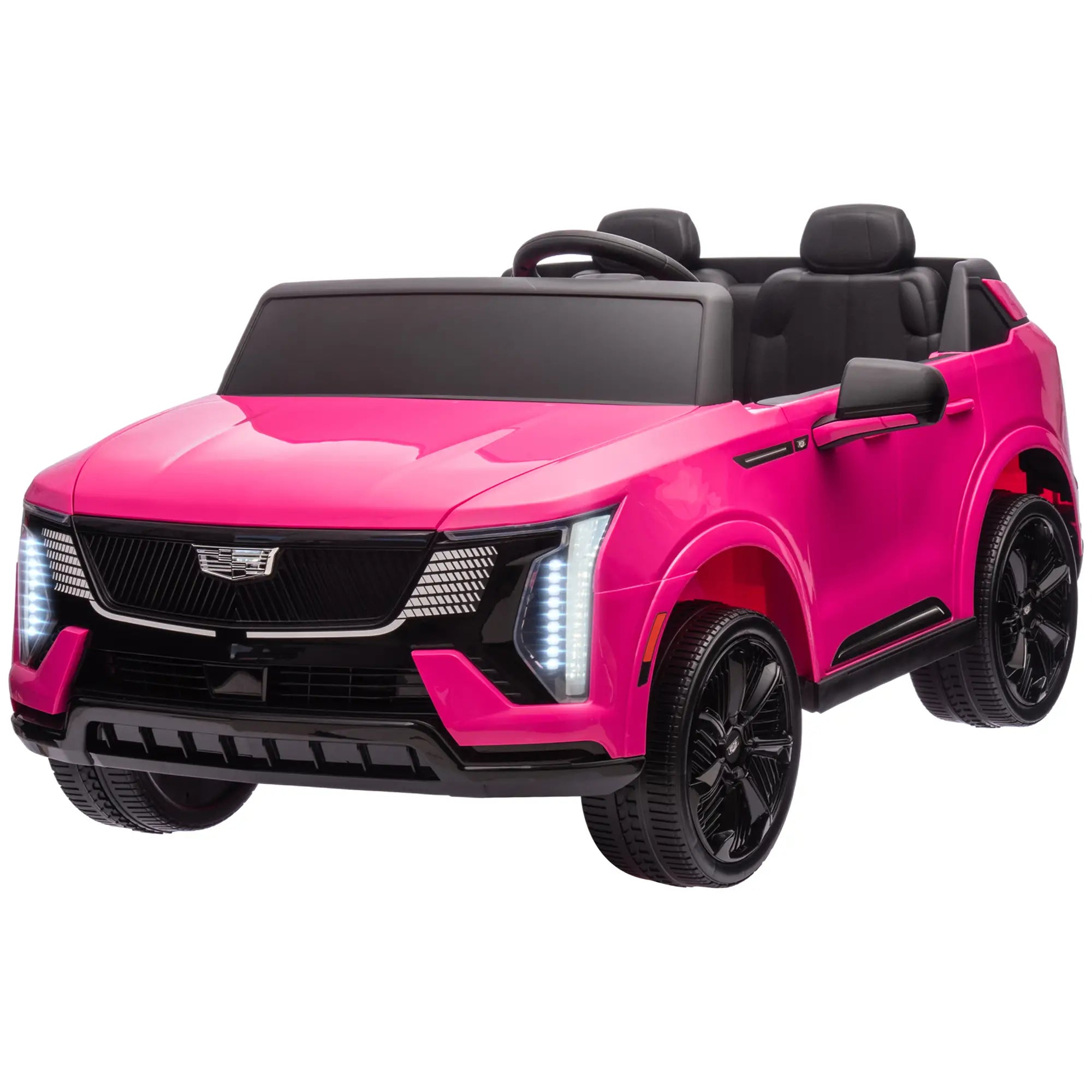 Black Qaba 12V ride-on car for kids, similar to police ride-on toy