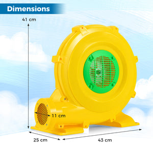 Portable air blower featuring built-in carrying handle