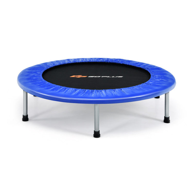 Portable fitness rebounder trampoline with cover