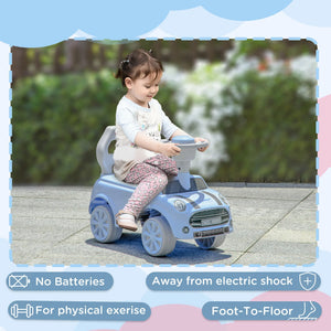 Lightweight and portable foot-to-floor toddler car