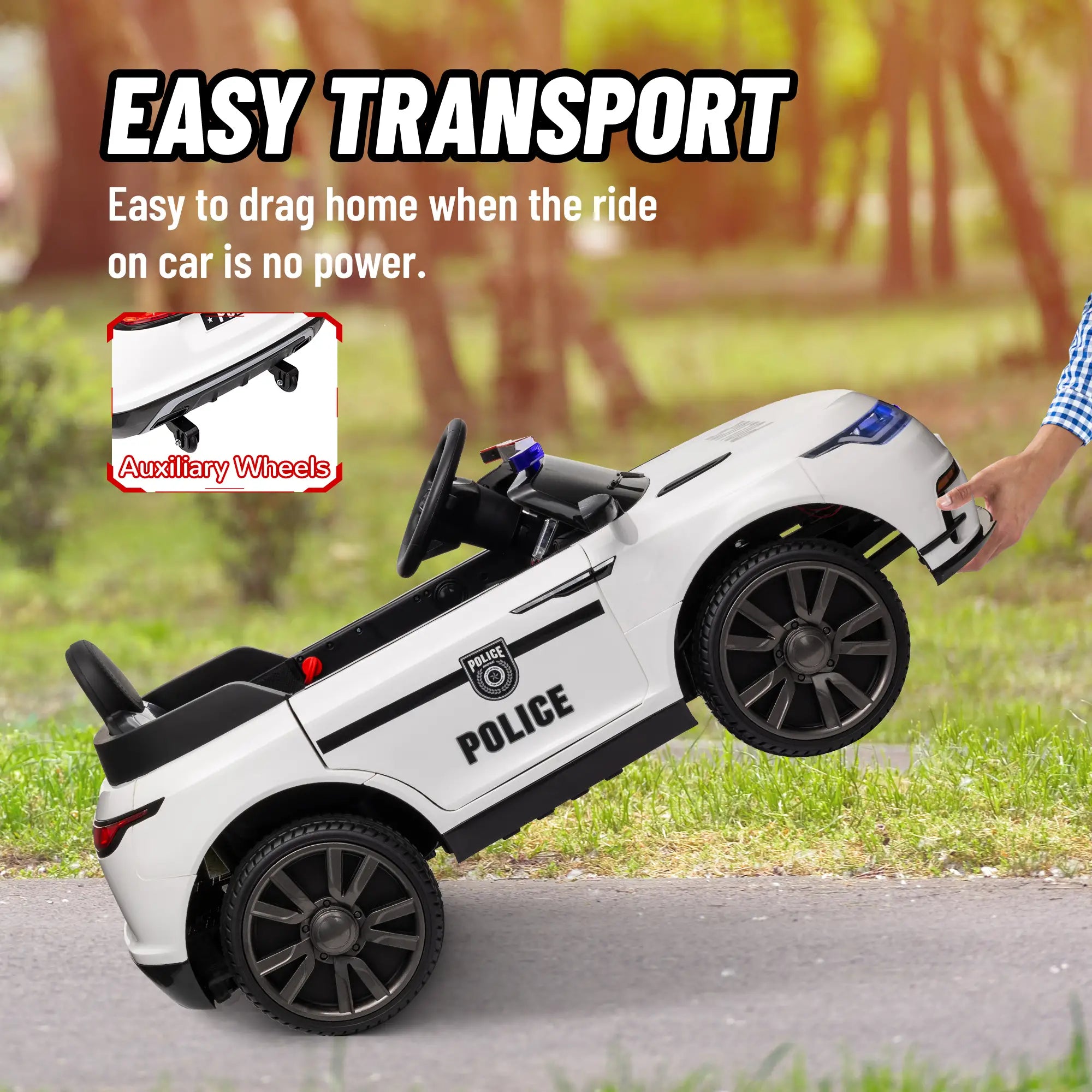 Power wheels cop car ride-on toy for children
