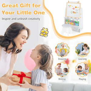 Preschool learning easel for educational drawing and writing