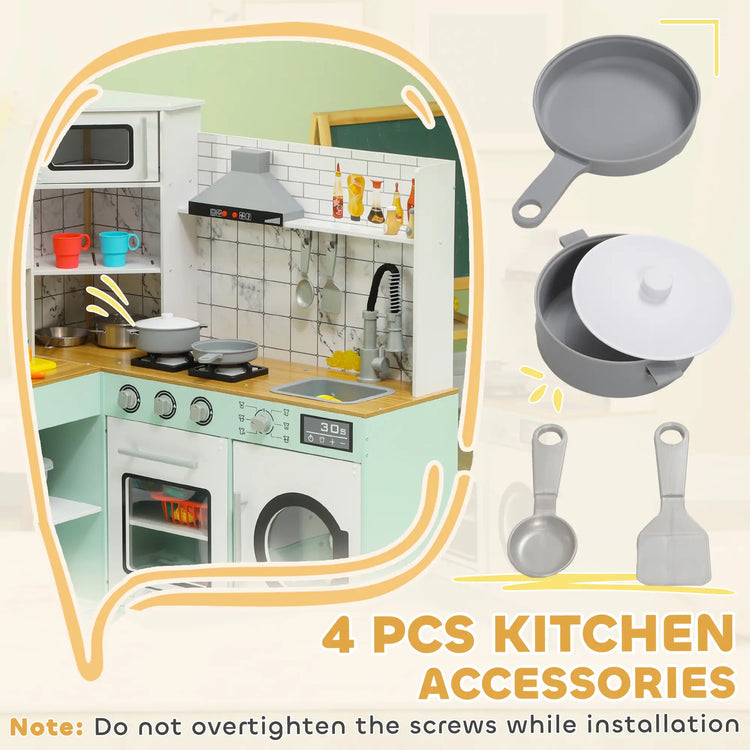 Pretend cooking playset for kids with sink and stove