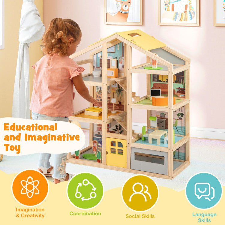 Pretend family home playset for storytelling fun
