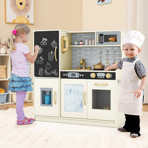 Toddler kitchen with realistic stove burners and clicking knobs1